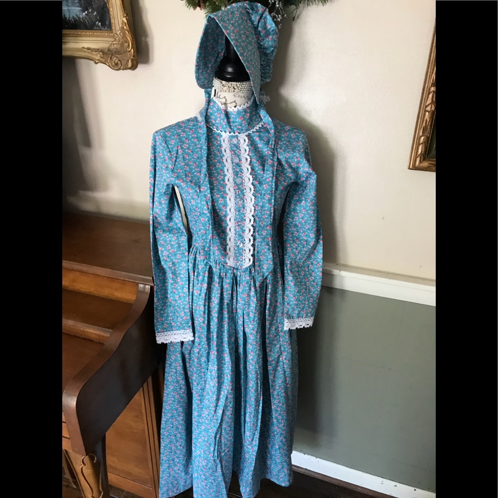 💙❤️Handmade Prairie Pioneer Dress & Bonnet‼️FINAL SALE - Picture 12 of 16
